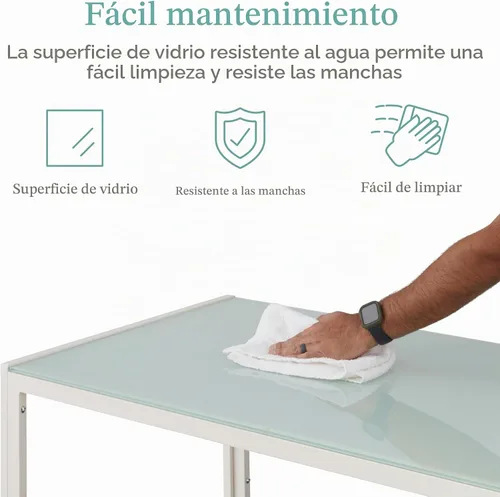 Vista 5 de Best Choice Products Juego de comedor de 5 piezas de vidrio, muebles modernos de mesa de cocina para comedor, dinette, espacio compacto ahorrador