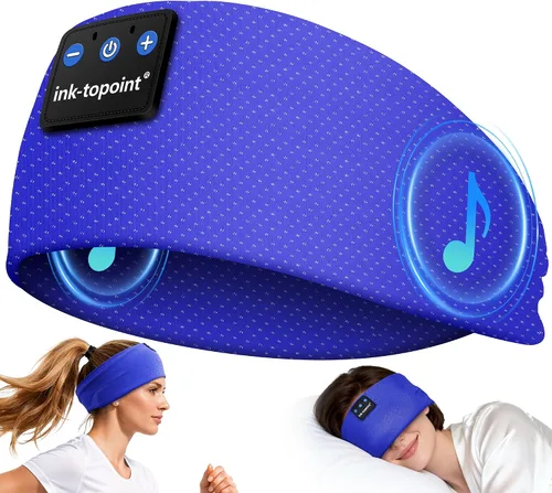 Vista 9 de ink-topoint Auriculares para dormir con diadema Bluetooth, auriculares Negro