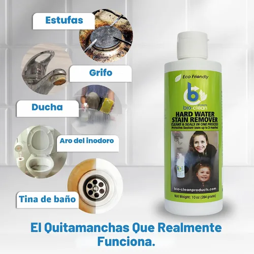 Vista 4 de Bio-Clean Products Removedor de manchas de agua dura, 10 onzas líquidas (paquete de 1), verde, 10 onzas