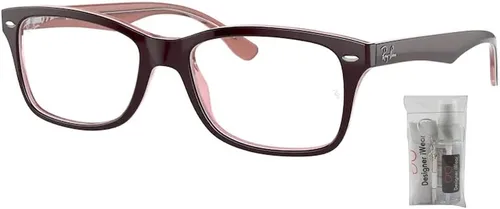 Vista 2 de Ray-Ban RX5228 - Lentes cuadrados para hombre y mujer + paquete con kit de gafas de diseñador iWear