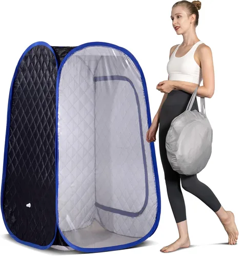 Vista 11 de Smartmak Tienda de Sauna de Vapor Portátil, Sala de Spa Plegable de Cuerpo Completo para Una Persona para Terapia de Desintoxicación Sin Vaporizador