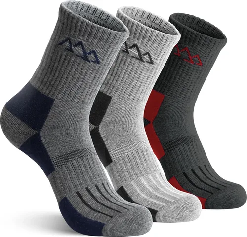 Vista 15 de innotree 3 Pack Men's Merino Wool Hiking Socks, Micro Crew Cushioned Hiking Walking Thermal Moisture Wicking Trekking Socks