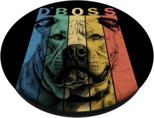 Vista 2 de The Funny Dogo Argentino Boss Mom Dad Dog Lover PopSockets Standard PopGrip
