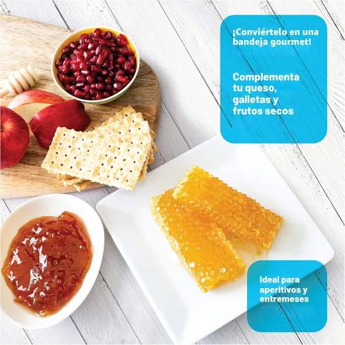 Vista 3 de Papa Palermo Honeycomb 100% comestible, totalmente natural, panal crudo gourmet, sin aditivos, sin conservantes - 7.05 onzas
