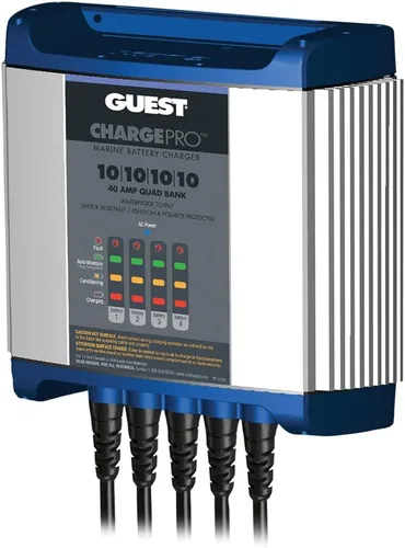 Vista 5 de Guest 2707A Guest - Cargador de batería a bordo 8A/12V, 2 bancos, entrada de 120 V