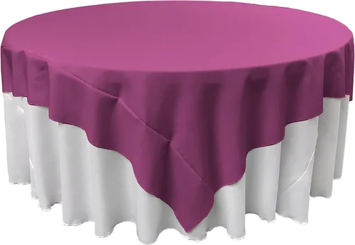 Vista 77 de LA Linen. Mantel cuadrado de popelina de poliéster