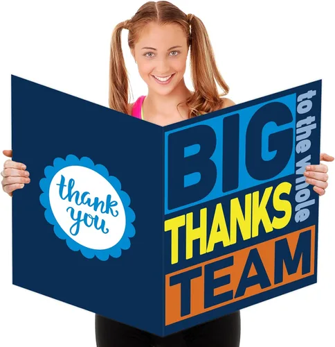 Vista 10 de Una Tarjeta de Felicitación Gigante de Agradecimiento Muy Grande con Sobre Tarjeta de Gratitud Gigante Gracias para Cumpleaños, Fiesta, Baby Shower