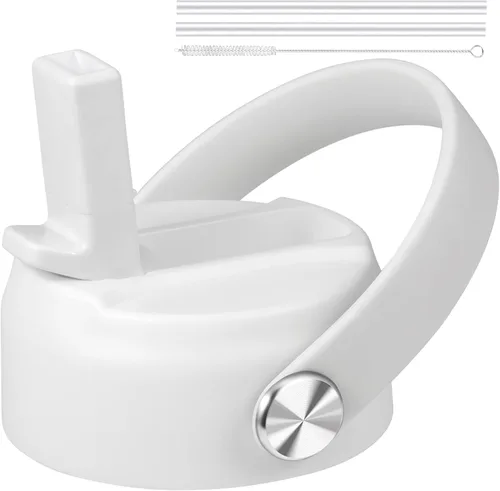 Vista 14 de Tapa de popote para boca ancha Hydro Flask, tapas con popote para Hydroflask de boca ancha de 12, 16, 18, 20, 32, 40 onzas, tapa de repuesto