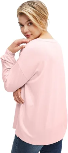 Vista 3 de ellos Sudadera tipo túnica de manga tipo blusón para mujer de talla grande