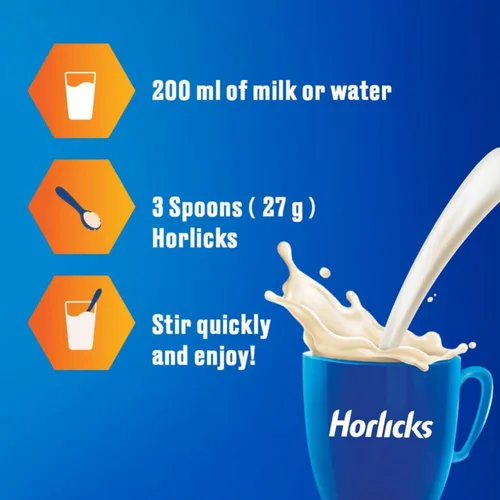 Vista 2 de Horlicks Original Classic Malt Plain, 1000 gramos