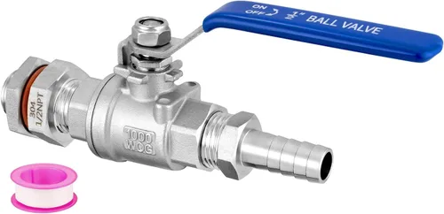Vista 7 de 1/2" NPT Válvula de bola de acero inoxidable mamparo sin soldadura conveniente para construir la tetera casera del brebaje/el tún del puré