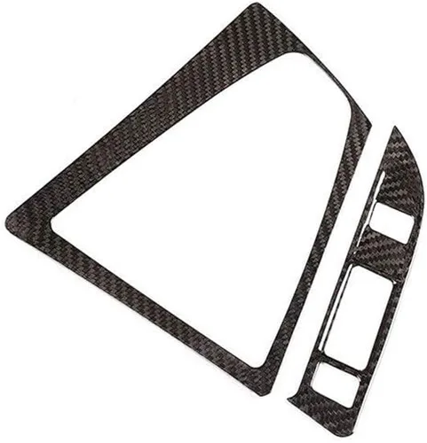 Vista 2 de YIWANG 100% fibra de carbono real coche cambio cambio marco marco marco ajuste para BMW M3 M4 F80 F82 F83 2014-2018 mano izquierda accesorios