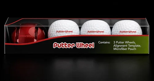 Vista 9 de PutterWheel Ayuda de entrenamiento para poner pelotas de golf (paquete de 3) – Sistema de entrenamiento de golf para práctica verde o esterilla