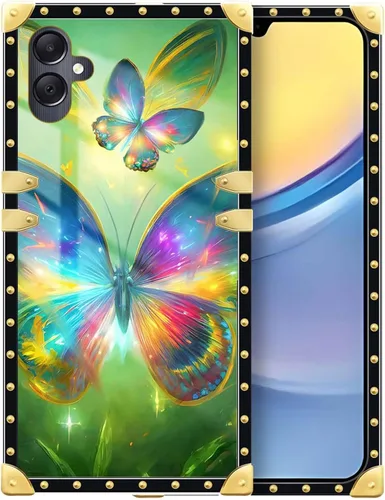Vista 103 de Funda compatible con Samsung Galaxy A03S 4G, TPU suave de lujo y parte trasera de policarbonato duro para niñas y mujeres, funda protectora a prueba