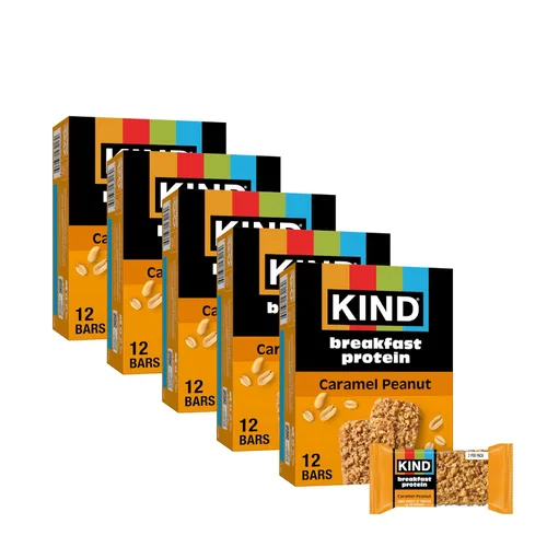 Vista 10 de KIND - Barras de proteína para el desayuno, mantequilla de almendras, snacks saludables, libres de gluten, con 8g de proteína, 30