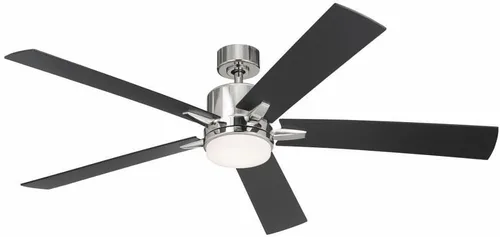 Vista 5 de Kichler Lucian Elite XL Ventilador de techo de 60 pulgadas con luz LED, níquel cepillado níquel