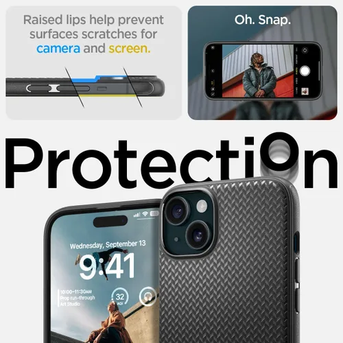 Vista 13 de Spigen Mag Armor MagFit - Funda diseñada para iPhone 15, para iPhone 14 (2023) [protección de grado militar] compatible con MagFit, color negro mate
