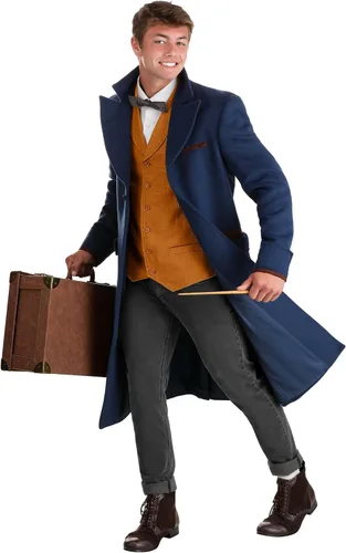 Vista 7 de Fantastic Beasts - Chaqueta de tritón para hombre, abrigo azul de Harry Potter, disfraz de Halloween