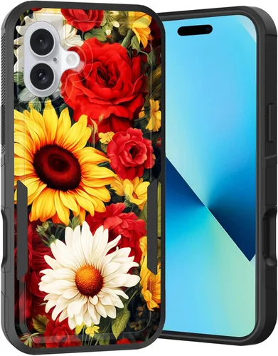 Vista 188 de Funda para iPhone Air, doble capa híbrida resistente resistente a prueba de golpes de policarbonato duro + funda protectora de silicona suave