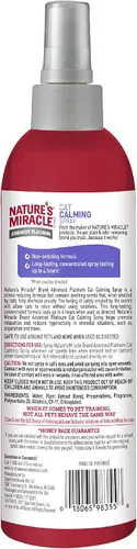 Vista 3 de Aerosol calmante para gatos de Nature’s Miracle, 8 onzas, fórmula para reducir el estrés para gatos Multi colorido