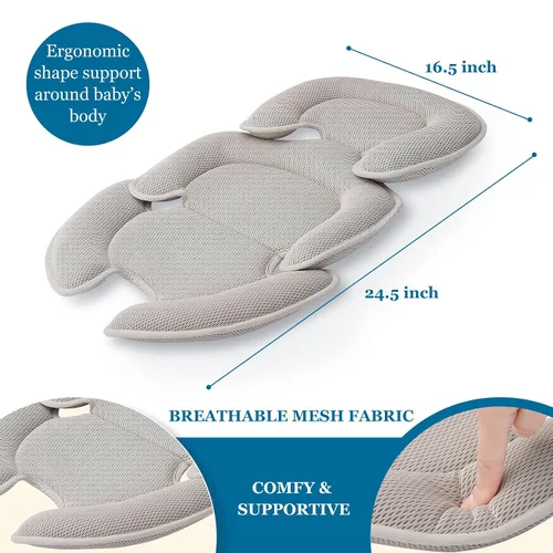 Vista 8 de Innokids - Almohada de soporte para cabeza y cuerpo, inserto para asiento de coche infantil para recién nacido a niño pequeño, cojín para cochecito