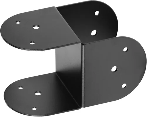 Vista 4 de GBGS 4 soportes de 4 x 4, soporte de amarre superior para conectar poste a viga, calibre 14, negro