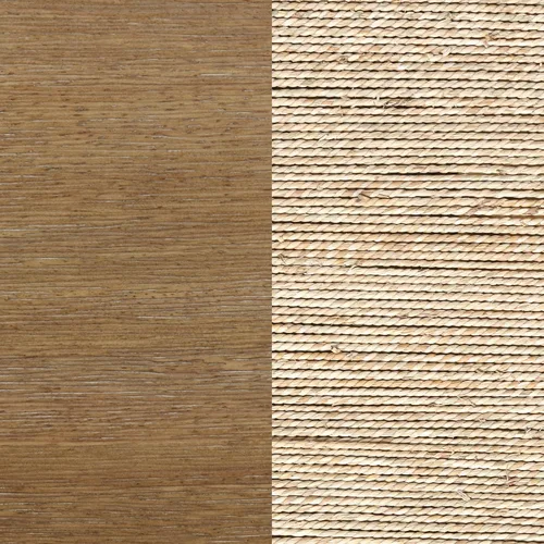 Vista 11 de Nathan James Silla de comedor Beacon Boho, silla de comedor Boucle con acento de fibra de mar y patas de madera maciza, crema Boucle/marrón claro