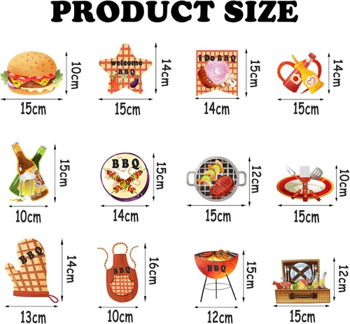 Vista 2 de 48 remolinos colgantes para barbacoa para patio trasero, fiesta de picnic de verano, parrilla de hamburguesa de doble cara, decoraciones de fiesta