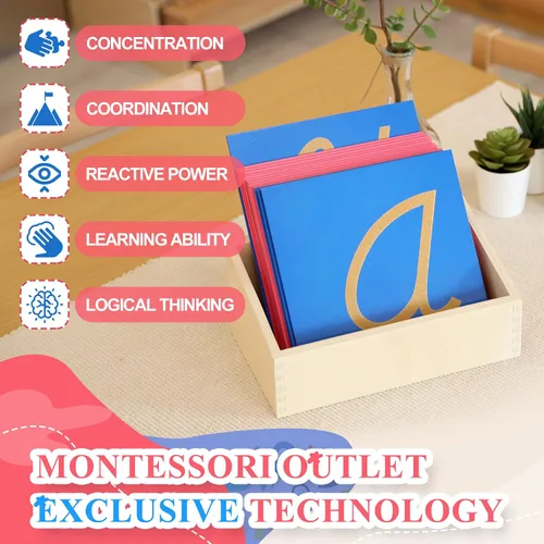 Vista 4 de MONTESSORI OUTLET Caja para las letras de papel de lija
