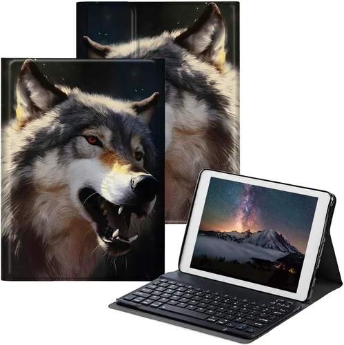 Vista 27 de Funda para Samsung Galaxy Tab S6 Lite 2022/2020 con teclado inalámbrico desmontable y soporte ajustable para proteger la tableta para Samsung Galaxy