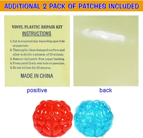 Vista 8 de Paquete de 2 - parachoques para niños, pelota que rebota para niños, pelotas de sumo para niños, pelota de césped para juegos de equipo al aire