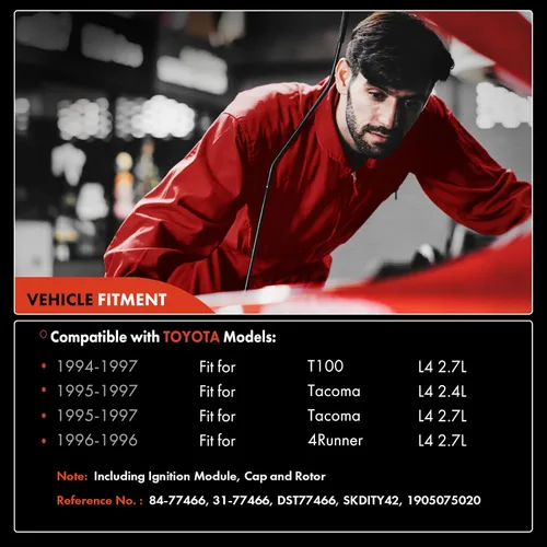 Vista 2 de Distribuidor de encendido A-Premium con módulo, tapa y rotor compatible con Honda Accord 1990-1991 2.2L Compatible con Honda Accord 1990 1991