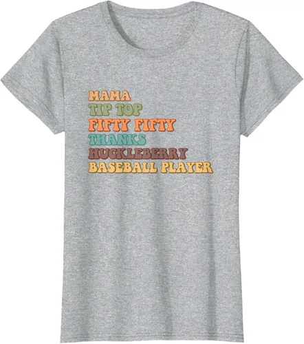 Vista 24 de Mama Tip-Top Fifty Fifty Thanks Huckleberry - Camiseta de béisbol, Negro