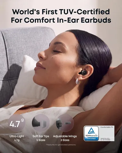 Vista 7 de Soundcore Anker Liberty Buds 2 Auriculares inalámbricos con cancelación de Negro
