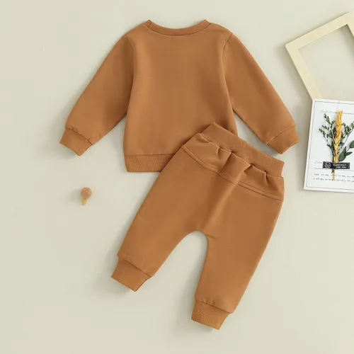 Vista 5 de Conjunto de sudadera de manga larga para bebé niño, ropa de otoño e invierno