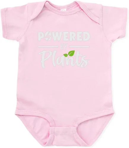 Vista 4 de CafePress Powerd by Plants - Traje de cuerpo vegano vegetariano vegano, lindo body para bebé