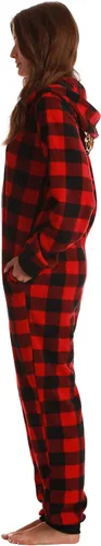 Vista 2 de Just Love - Pijama de una pieza para adultos con estampados de animales Tartán Búfalo