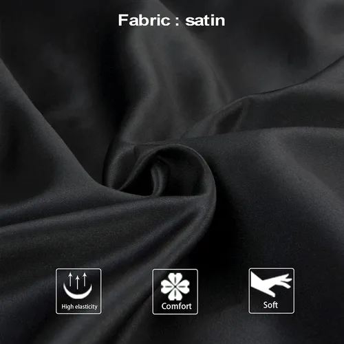 Vista 2 de NTBAY Fundas de almohada de satén con cremallera para cabello y piel, juego de 2 fundas de almohada estándar de lujo con cremallera oculta, 20 x 26