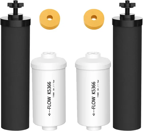 Vista 8 de 【Actualizado】Filtro de cerámica Virego con infusión de plata, repuesto para filtro de agua BB9-2, filtros de limpieza repetibles compatibles