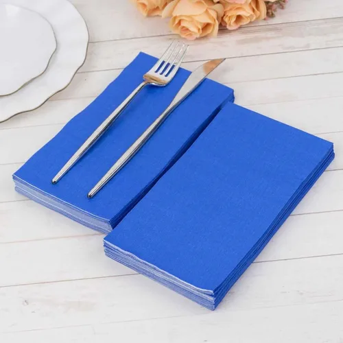 Vista 40 de Efavormart 50 Pack 5"x5" Servilletas azules de papel suaves de 2 capas, servilletas desechables para cóctel - 18 GSM