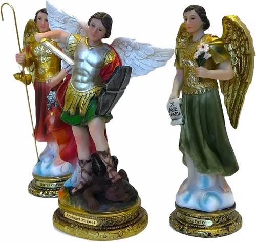 Vista 2 de Gigi's Classy Kids 3 Arcangeles 8 Inch San Miguel Arcangel, Arcangel Gabriel, Arcangel Rafael San Miguel Arcángeles Set
