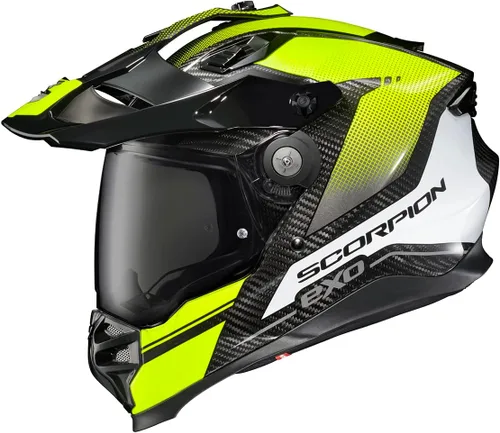Vista 8 de ScorpionEXO XT9000 - Casco integral de fibra de carbono para motocicleta de aventura con visera Pinlock Ready, bolsillos para altavoz listos