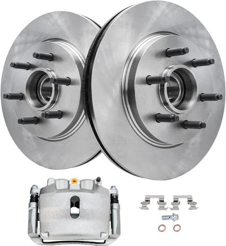 Vista 27 de Detroit Axle - Kit de freno delantero para Toyota RAV4 Prius V Lexus HS250h Scion xB Rotores de freno de disco de 10.83 pulgadas Pinza de freno