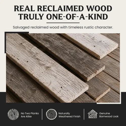 Vista 3 de Paquete de muestras de madera rústica de granero Conjunto de muestras de 6 pulgadas Tabla de madera Paneles de pared Remodelación Hazlo tú