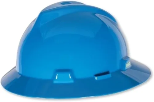 Vista 31 de MSA V-Gard Casco de Ala Completa con Suspensión - Carcasa de Polietileno, Protección Superior contra Impactos y Correas de Corona Autoajustables