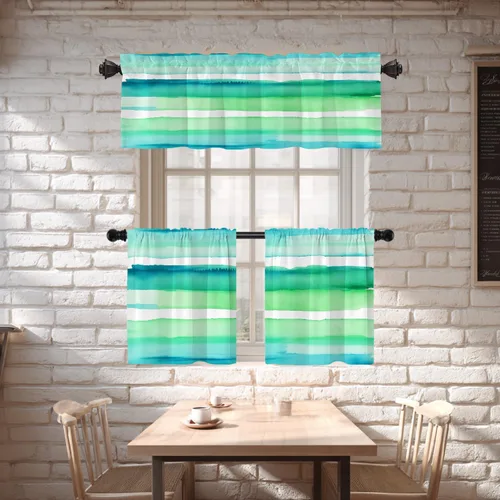 Vista 95 de Shrahala Orange Autumn Autumn Blackout Curtain Tiers, Fall Kitchen Valance Light Blocking Tier Drapes with Rod Pocket, 2 Pack 26 X 24 in