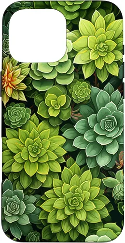 Vista 19 de Succulent Plant Botanical Green Floral Pattern Flower Cactus Case for iPhone 17