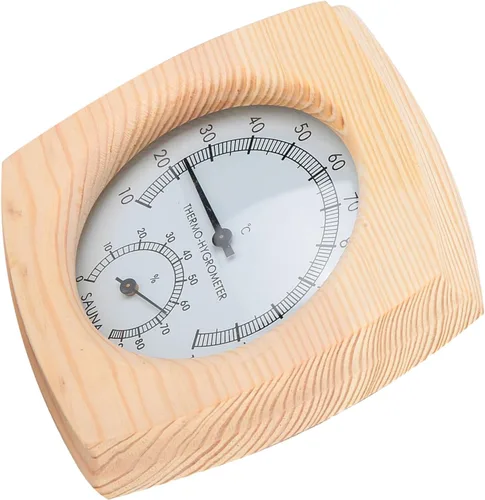 Vista 2 de Termómetro e higrómetro de sauna – Temperatura de madera humedad con pantalla de estado de humedad en tiempo real, diseño a prueba de explosiones