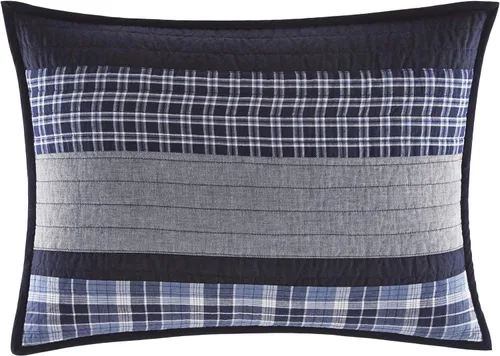 Vista 10 de Colcha de algodón reversible Nautica Tideway 201246, doble, Algodón, bronceado/gris, Estándar