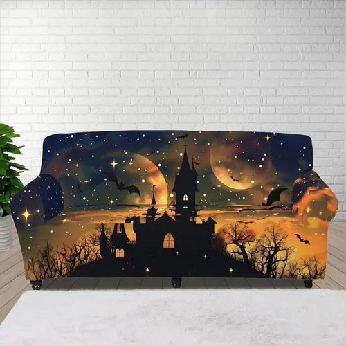 Vista 49 de Horeset Fundas elásticas para sofá con diseño de flores otoñales, lavables para sofá de 2 cojines, funda protectora para mascotas y perros